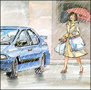 Woman with remote control